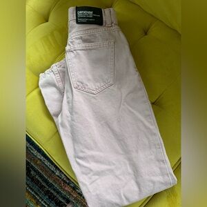 Faded Was DRDENIM Women's Light Pink Straight Leg Jeans